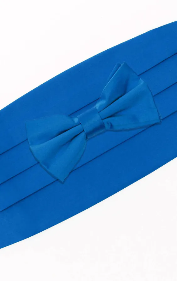 Blue Cummerbund & Pre-Tied Bow Tie Set - photo 1 Blue Cummerbund & Pre-Tied Bow Tie Set - photo 1