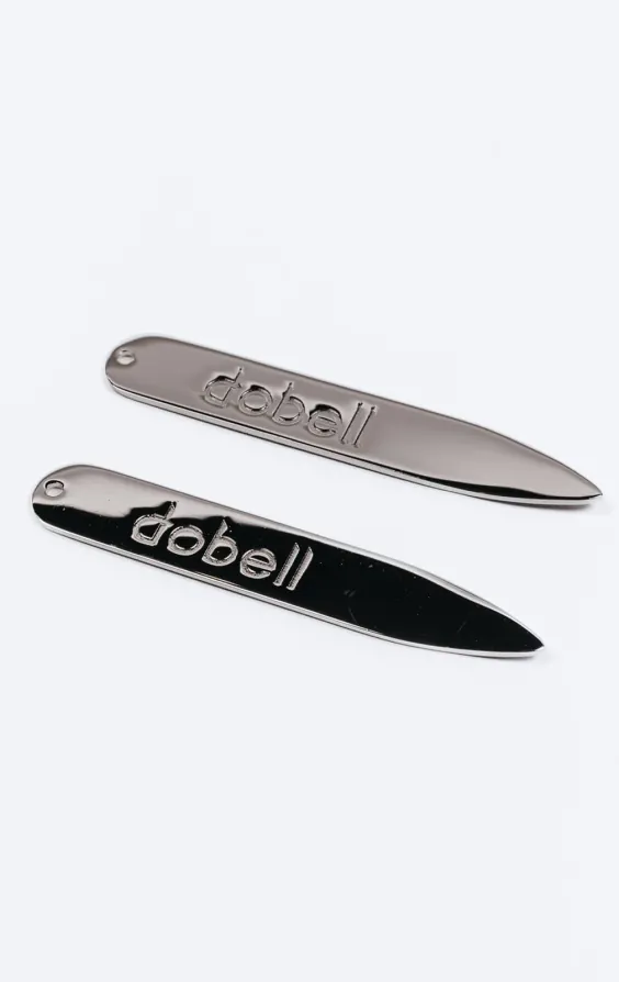 Silberfarbene Kragen Stäbchen 6cm