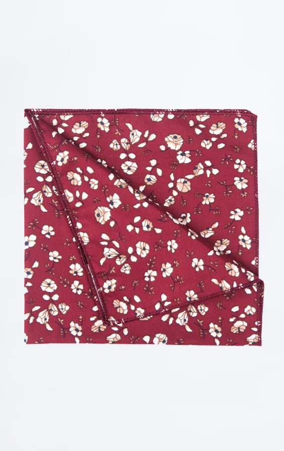 Rote und Weiße Blumeneinstecktuch