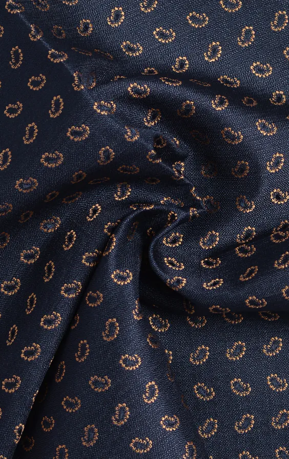 Marineblau Paisley-Muster Einstecktuch - photo 1 Marineblau Paisley-Muster Einstecktuch - photo 1