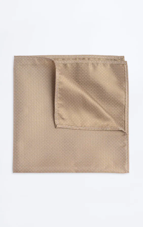 Taupe strukturiertes Einstecktuch Taupe strukturiertes Einstecktuch