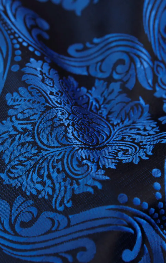 Dobell Krawatte, Viktorianisches Muster, Blau - photo 2