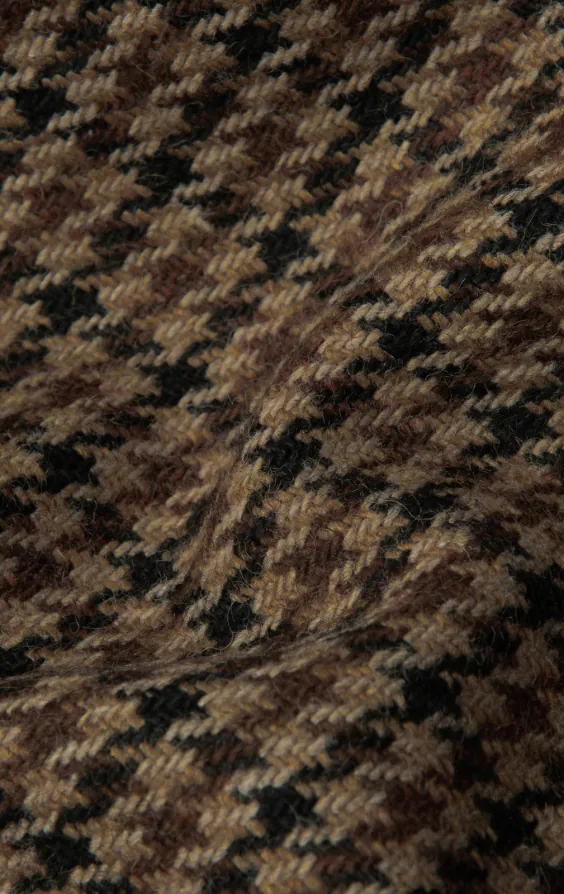 Braune Hahnentritt Tweed Weste - photo 4 Braune Hahnentritt Tweed Weste - photo 4