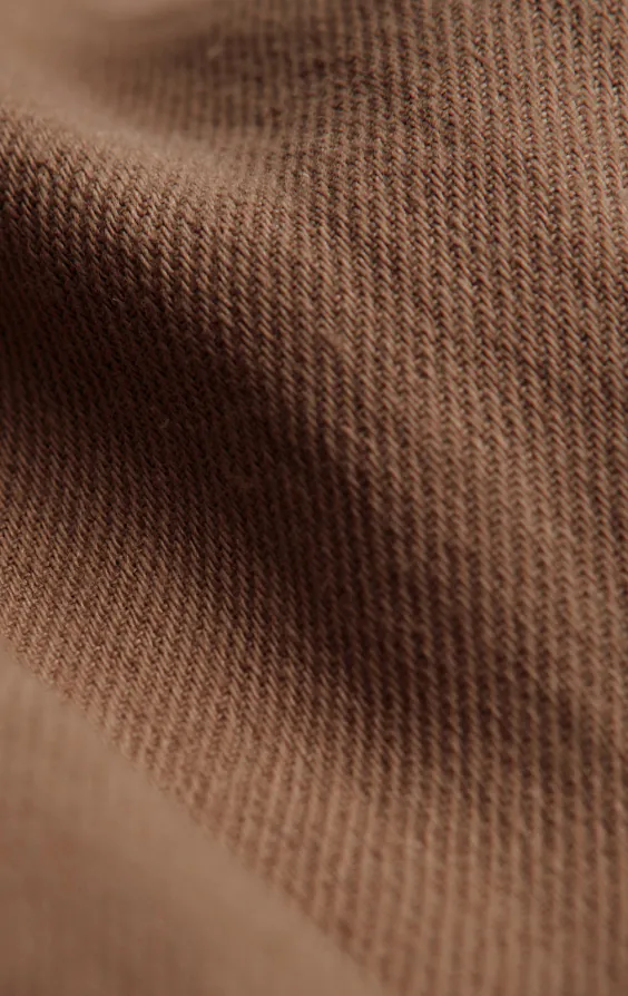 Braune Weste aus Leinen-Twill - photo 3
