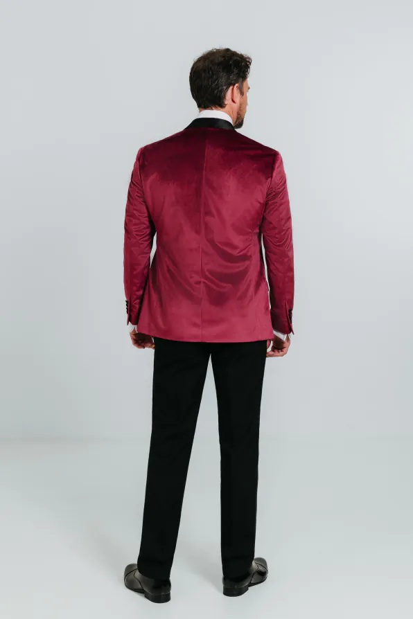Jackett, Slim-Fit, Weinrot, Samt - photo 2 Jackett, Slim-Fit, Weinrot, Samt - photo 2