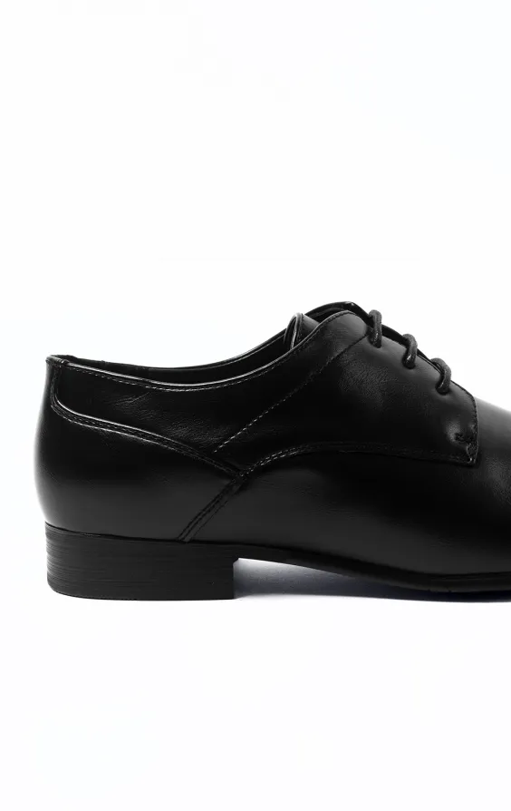 Schwarze schlichte Derby Schuhe - photo 4