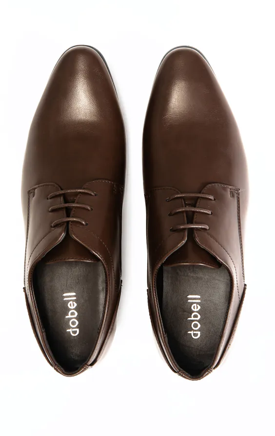 Dunkelbraune schlichte Derby Schuhe - photo 2
