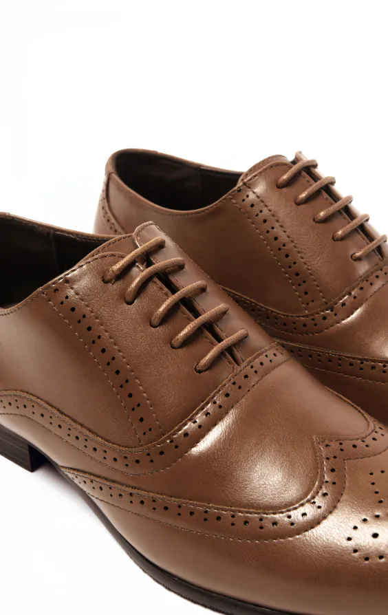 Tan Oxford Brogue Schuhe - photo 3