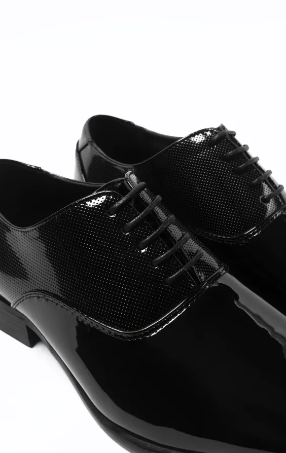 Moderner Abendschuh, schwarz, Oxfordstil - photo 3