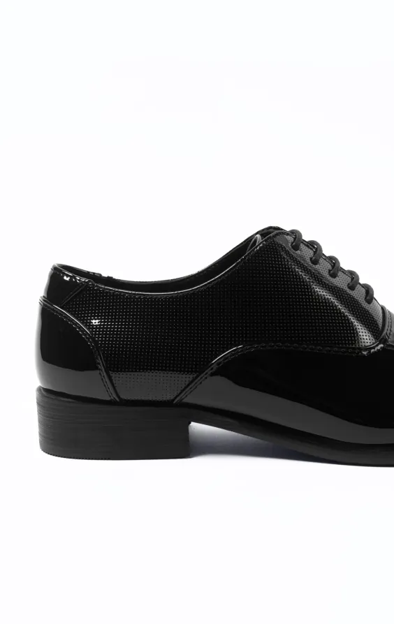 Moderner Abendschuh, schwarz, Oxfordstil - photo 4