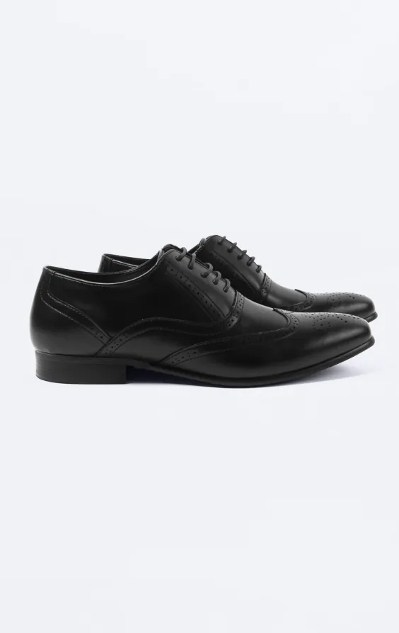 Schwarze Oxford Brogue Schuhe