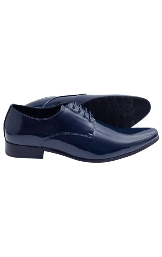 Moderne Blau Lackschuhe