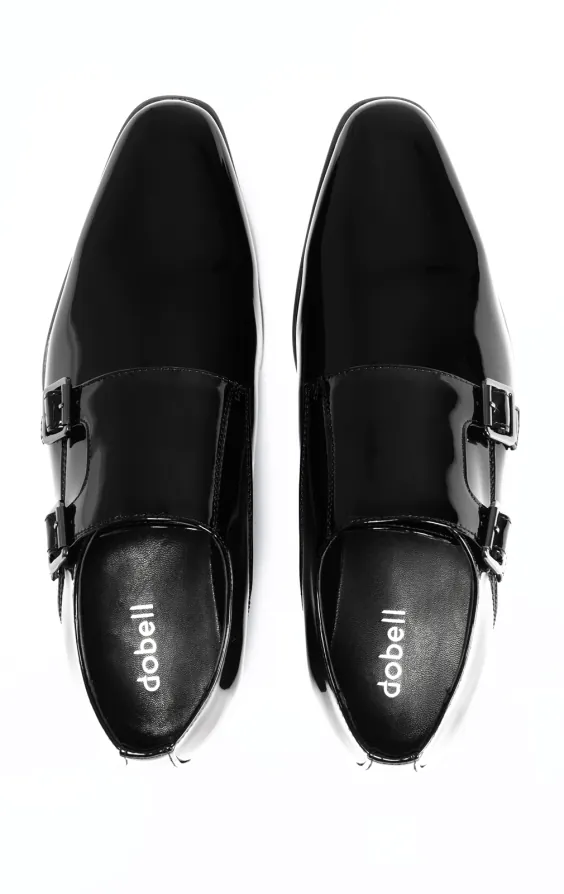 Monk Schuh, schwarz, Lackleder - photo 2