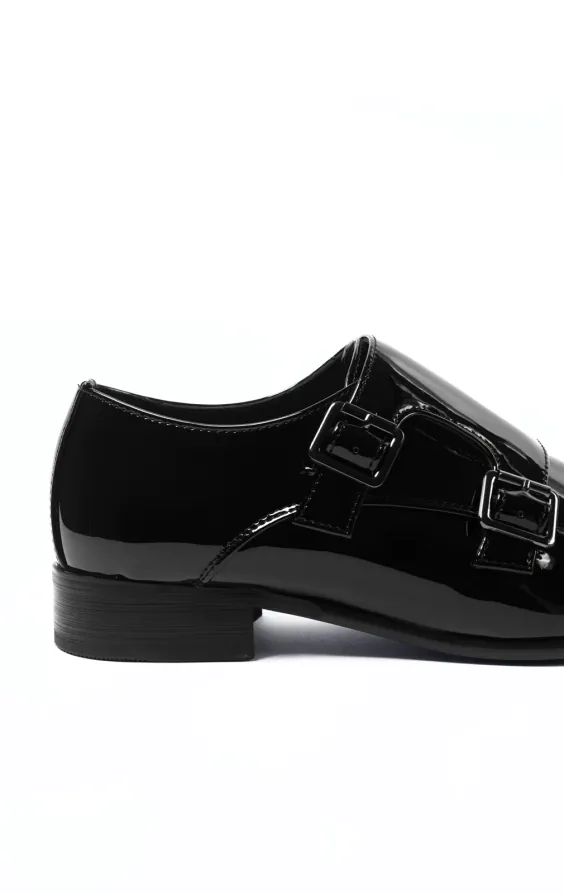 Monk Schuh, schwarz, Lackleder - photo 4