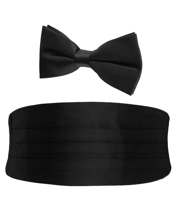 Set, Kummerbund und Fliege schwarz Set, Kummerbund und Fliege schwarz