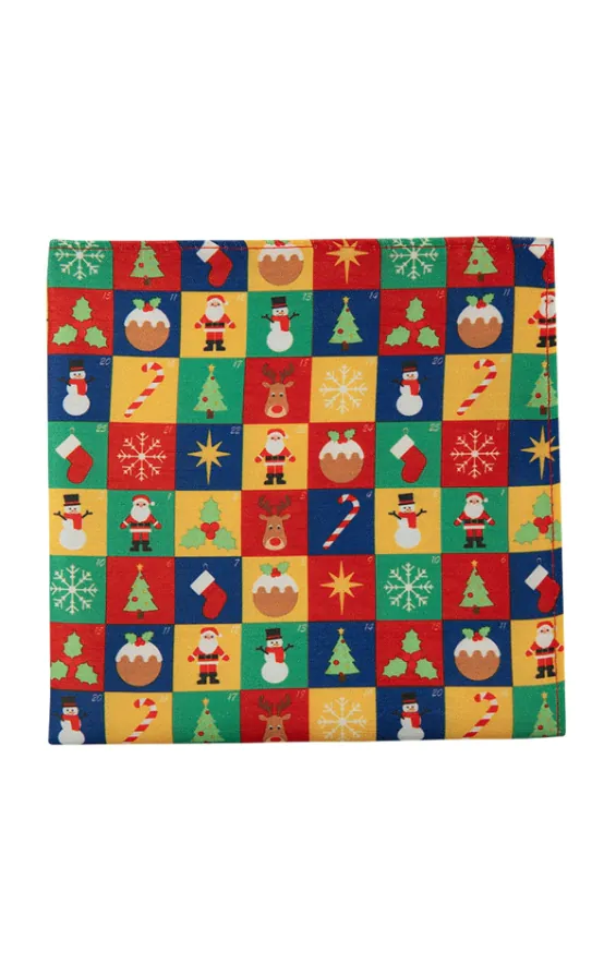 Adventskalender Weihnachts Einstecktuch