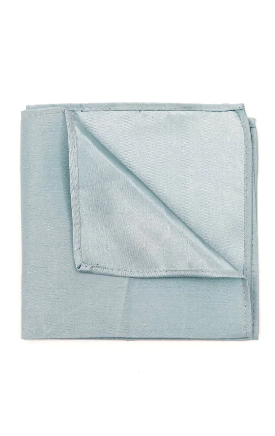 Puderblau Einstecktuch, Dupion-Optik