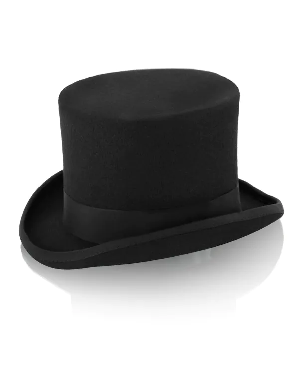 Schwarzer Wollfilzzylinder, von Christys of London Schwarzer Wollfilzzylinder, von Christys of London