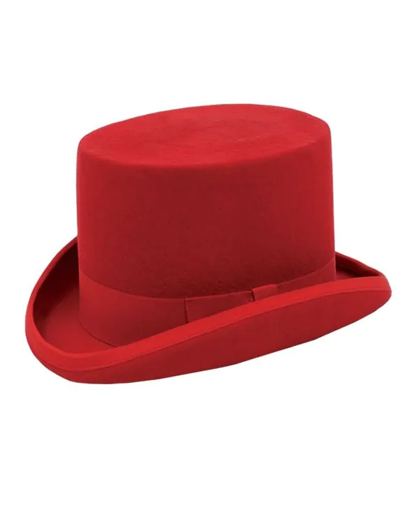 Dobell Zylinder, Rot, 100% Wollfilz Dobell Zylinder, Rot, 100% Wollfilz