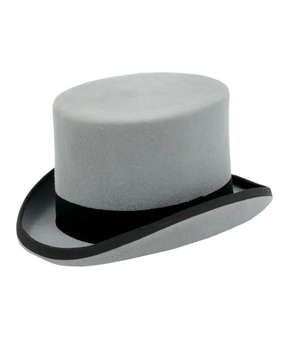 Dobell Zylinder, Grau, 100% Wollfilz