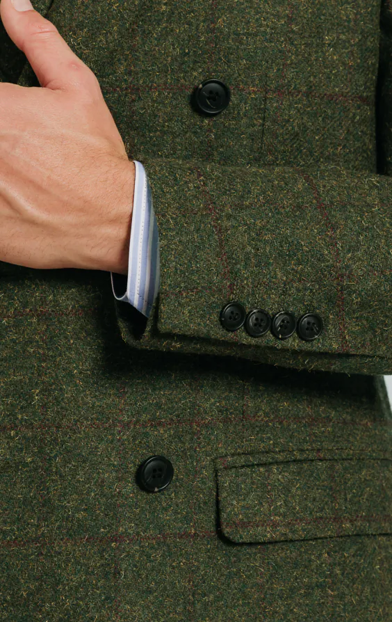 Grün Großes Karo Tweed Zweireihig Anzug - photo 2 Grün Großes Karo Tweed Zweireihig Anzug - photo 2