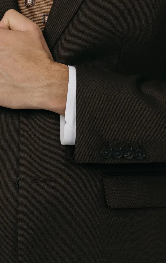 Braun Twill Anzug Jackett - photo 2 Braun Twill Anzug Jackett - photo 2