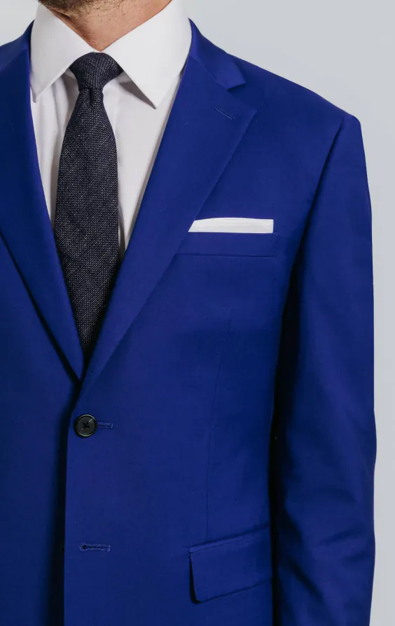 Leuchtend Blau Anzug Jackett - photo 3
