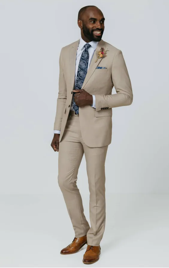 Stone Sharkskin Slim Fit Anzug Jackett - photo 1