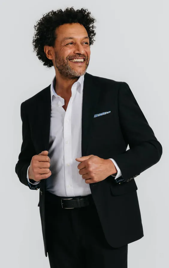 Schwarzes Anzugjacke aus Leinen-Twill Schwarzes Anzugjacke aus Leinen-Twill