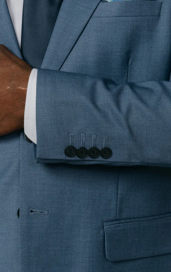 Blau Meliertes Anzug Jacket - photo 2
