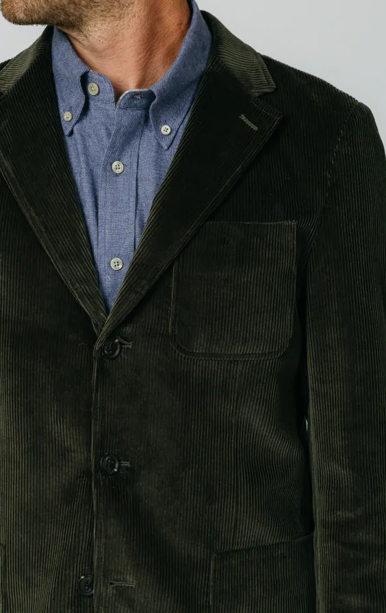 Grüne Cordjacke mit aufgesetzten Taschen - photo 4 Grüne Cordjacke mit aufgesetzten Taschen - photo 4