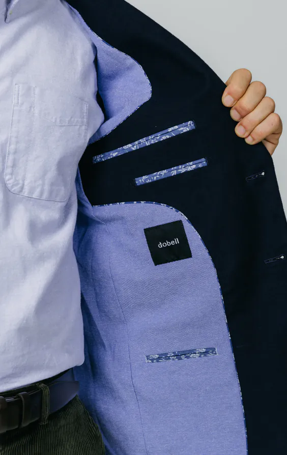 Marineblau Moleskin Jacke - photo 4