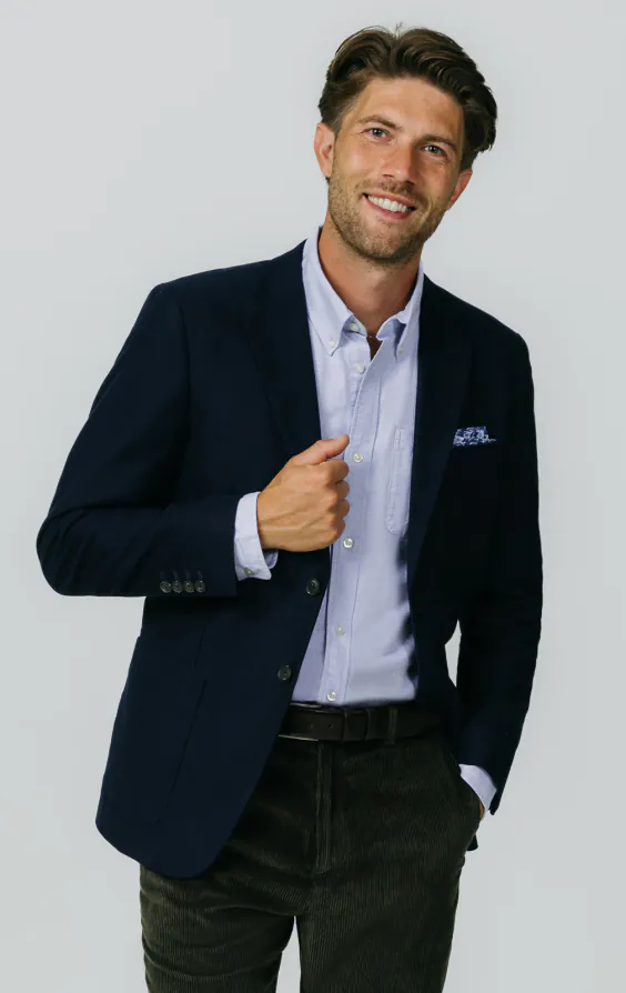 Marineblau Moleskin Jacke Marineblau Moleskin Jacke