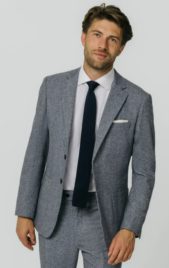 Blau Donegal Tweed Anzug Jackett Blau Donegal Tweed Anzug Jackett
