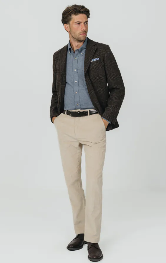 Braune Prince of Wales Tweed Karo Jackett mit aufgesetzten Taschen - photo 1 Braune Prince of Wales Tweed Karo Jackett mit aufgesetzten Taschen - photo 1