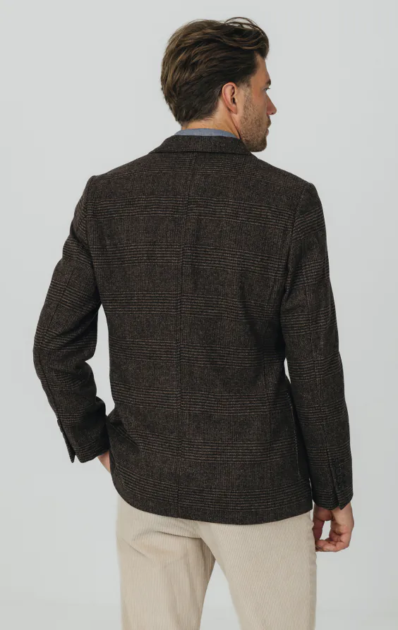 Braune Prince of Wales Tweed Karo Jackett mit aufgesetzten Taschen - photo 5 Braune Prince of Wales Tweed Karo Jackett mit aufgesetzten Taschen - photo 5