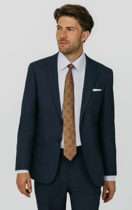 Blau gewebter Anzugjacke Blau gewebter Anzugjacke