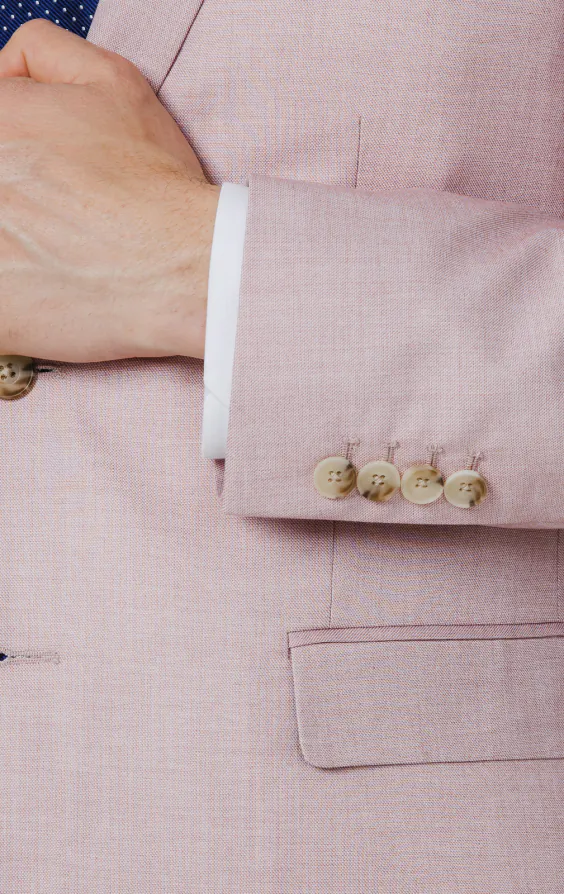Rosa Sharkskin Anzug Jackett - photo 2
