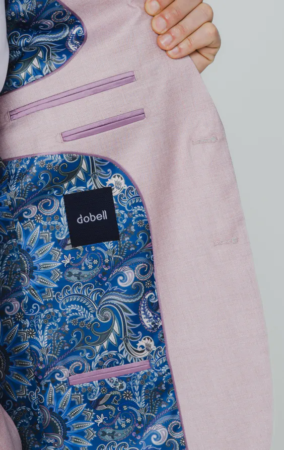 Rosa Sharkskin Anzug Jackett - photo 4