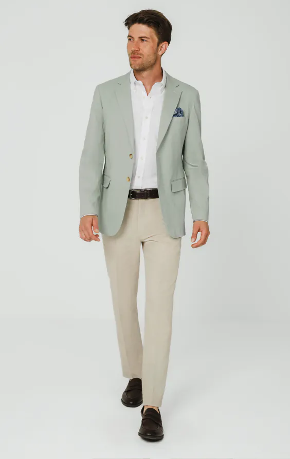Salbeigrün Jacke aus Baumwoll-Twill - photo 1