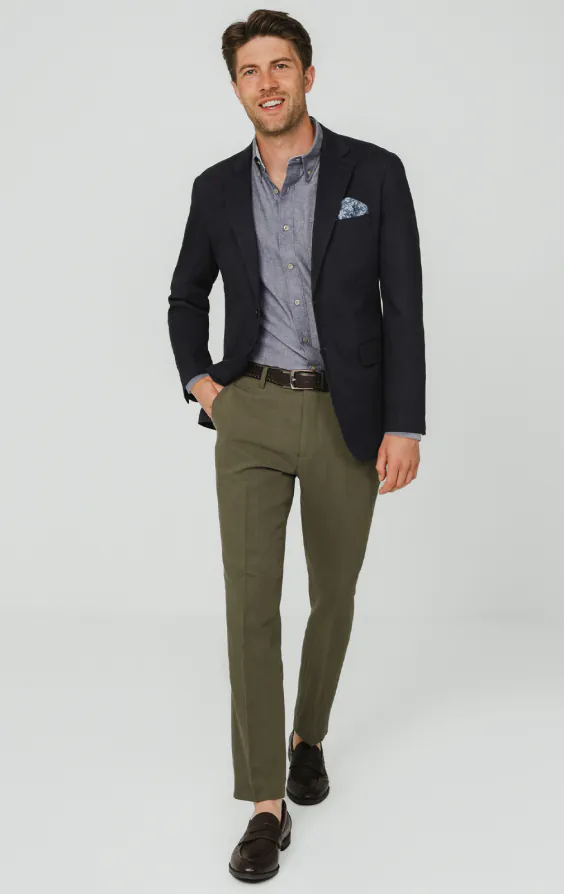 Marineblau Jacke aus Baumwoll-Twill - photo 1 Marineblau Jacke aus Baumwoll-Twill - photo 1