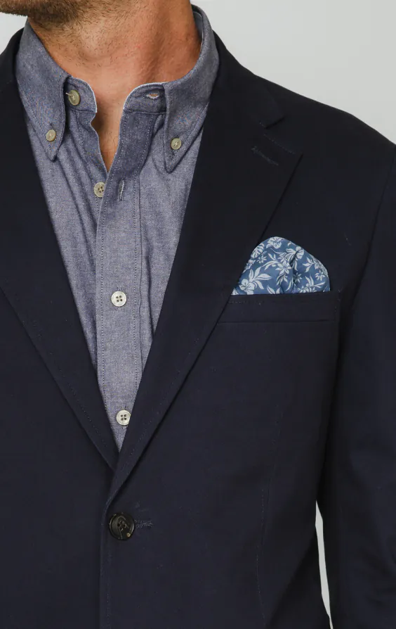 Marineblau Jacke aus Baumwoll-Twill - photo 3 Marineblau Jacke aus Baumwoll-Twill - photo 3