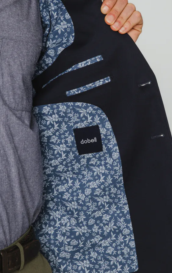 Marineblau Jacke aus Baumwoll-Twill - photo 4 Marineblau Jacke aus Baumwoll-Twill - photo 4