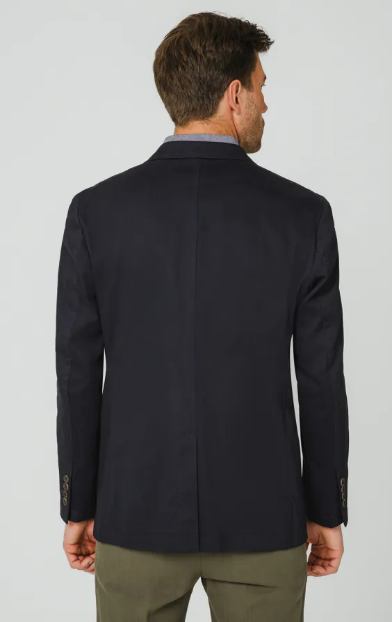 Marineblau Jacke aus Baumwoll-Twill - photo 5 Marineblau Jacke aus Baumwoll-Twill - photo 5