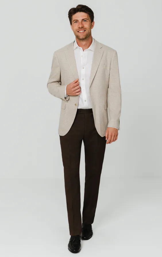 Beige Jacke mit Prince-of-Wales-Karomuster - photo 1