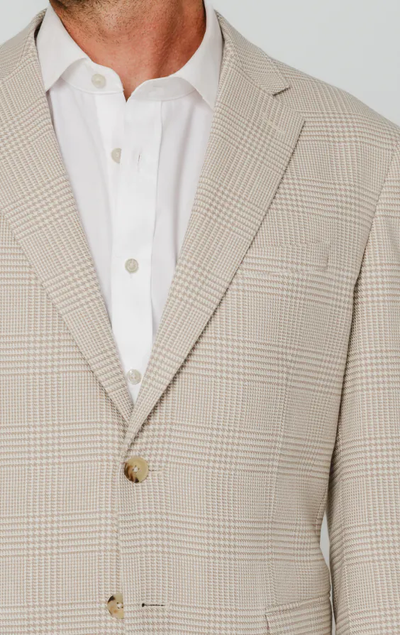 Beige Jacke mit Prince-of-Wales-Karomuster - photo 3
