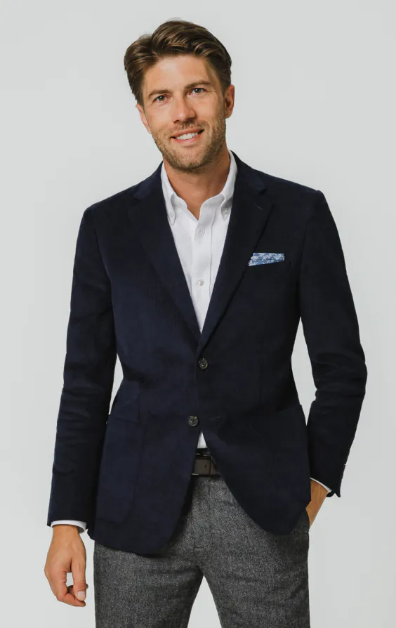 Marineblau Feincord Jacke Marineblau Feincord Jacke