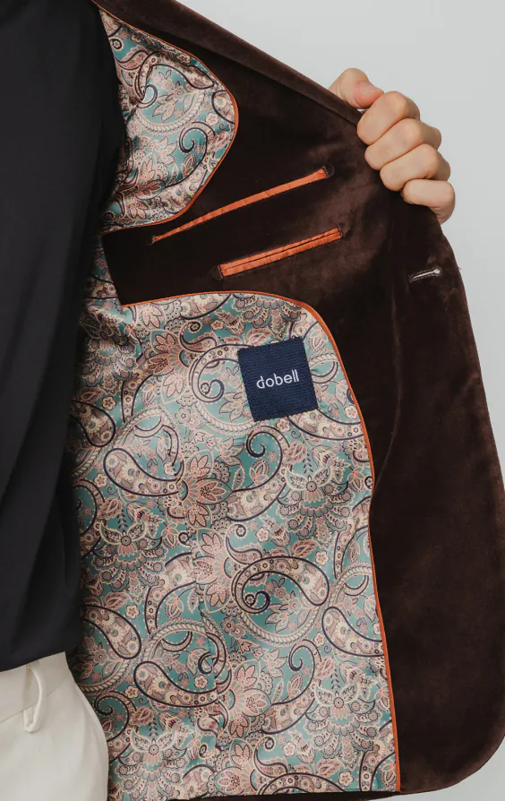 Braun Samt Jackett - photo 6