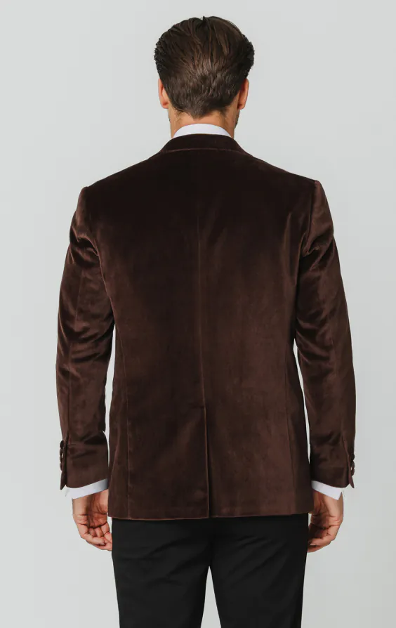 Braun Samt Jackett - photo 7