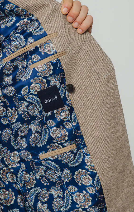 Kamelbraun Twill Tweed Anzug Jackett - photo 4 Kamelbraun Twill Tweed Anzug Jackett - photo 4